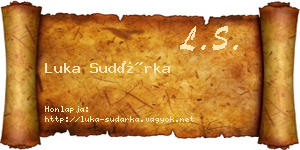 Luka Sudárka névjegykártya